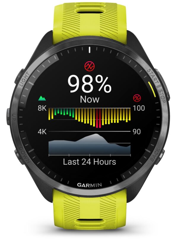 Garmin Forerunner 965 Tytanowa ramka żołty pasek 47mm - obrazek 4