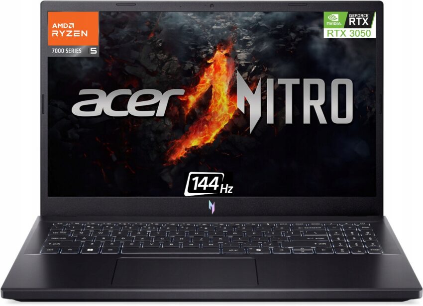 Laptop Acer Nitro V 15.6"FHD 144Hz Ryzen 5 7535HS 32GB SSD512 RTX3050 W11