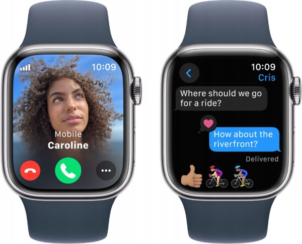 Smartwatch APPLE Watch Series 9 GPS + Cellular Koperta 41mm ze stali nierdz - obrazek 5