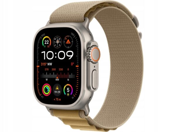 Apple Watch Ultra 2 GPS + Cellular 49mm tytan + opaska Alpine S beżowa - obrazek 2
