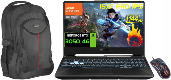 Asus Gaming A15 15' 144H Ryzen 5 7535HS DDR5 16G SSD1000 RTX3050 W11+GRATIS