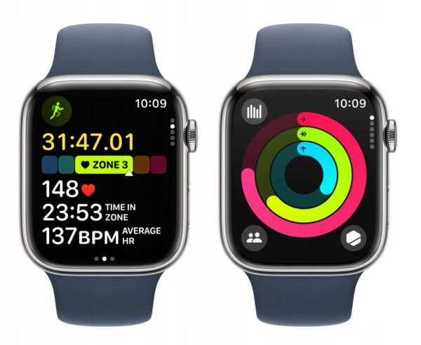Smartwatch APPLE Watch Series 9 GPS + Cellular Koperta 45mm ze stali nierdz - obrazek 5