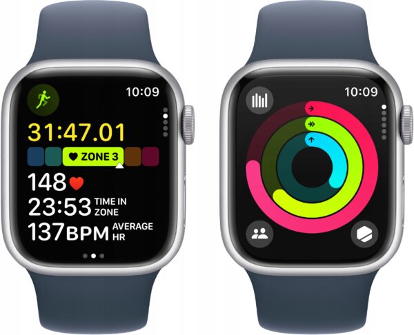 Smartwatch APPLE Watch 9 GPS + Cellular 41mm Srebrny S/M - obrazek 5