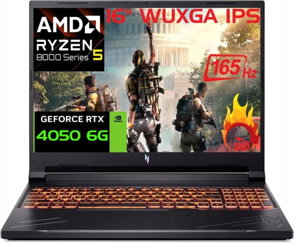 Acer Nitro V16 R5 8645HS 16' 165Hz WUXGA DDR5 16GB SSD 1000GB RTX 4050 W11