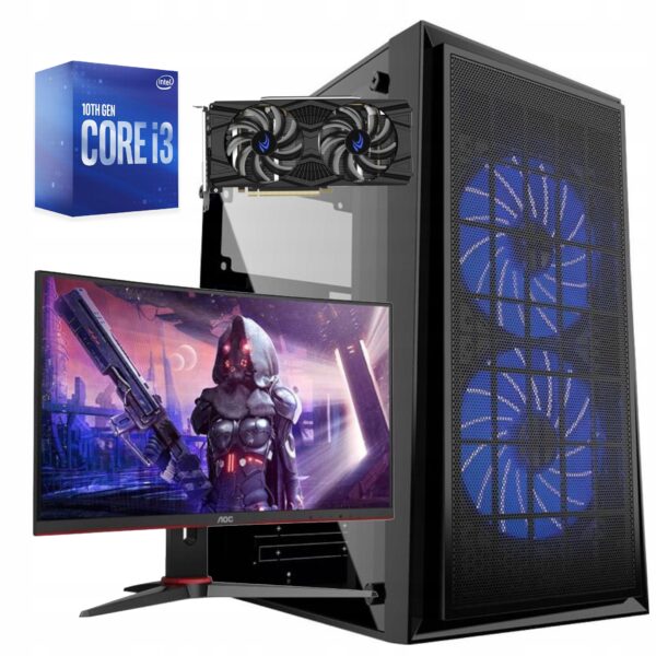 ZESTAW GAMINGOWY i3 GTX1650Ti 16GB 120SSD 22"