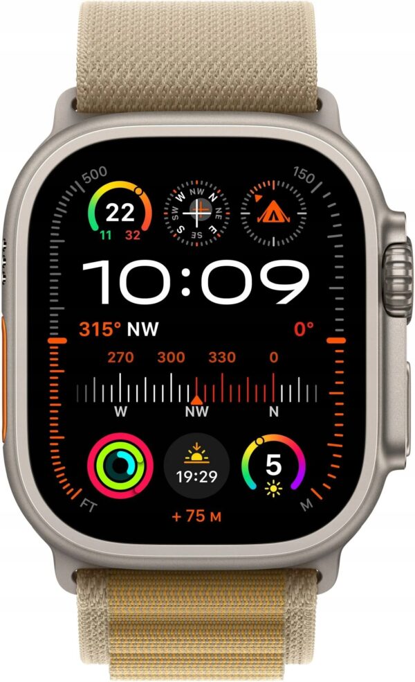 Apple Watch Ultra 2 GPS + Cellular 49mm tytan + opaska Alpine S beżowa