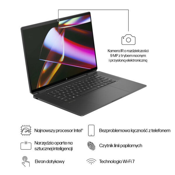 Laptop 2w1 HP SPECTRE x360 16-aa ultra 7 16GB 1TB RTX 4050 2.8K Dotyk Win11 - obrazek 9