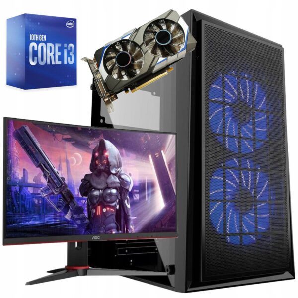ZESTAW GAMINGOWY i3 GTX 6GB 16GB 240SSD 22"