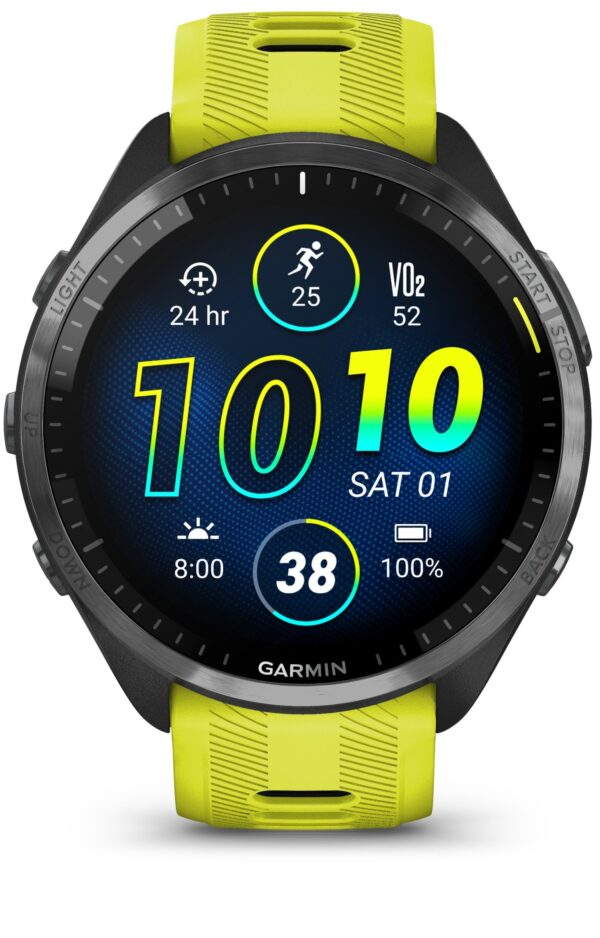 Garmin Forerunner 965 Tytanowa ramka żołty pasek 47mm - obrazek 2