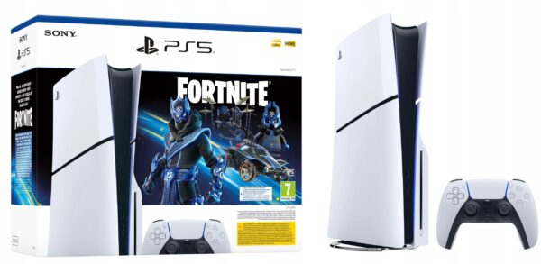 PlayStation 5 Slim 1TB Fortnite Cobalt + Pad Czerwony + Stacja Ładowania - obrazek 7